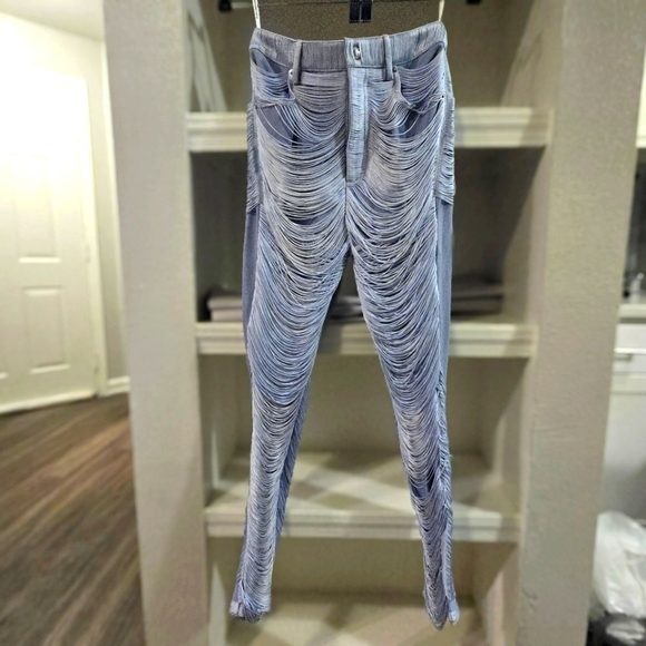 Alexander Wang Pants - Alexander Wang | Stretch Fringe Pant